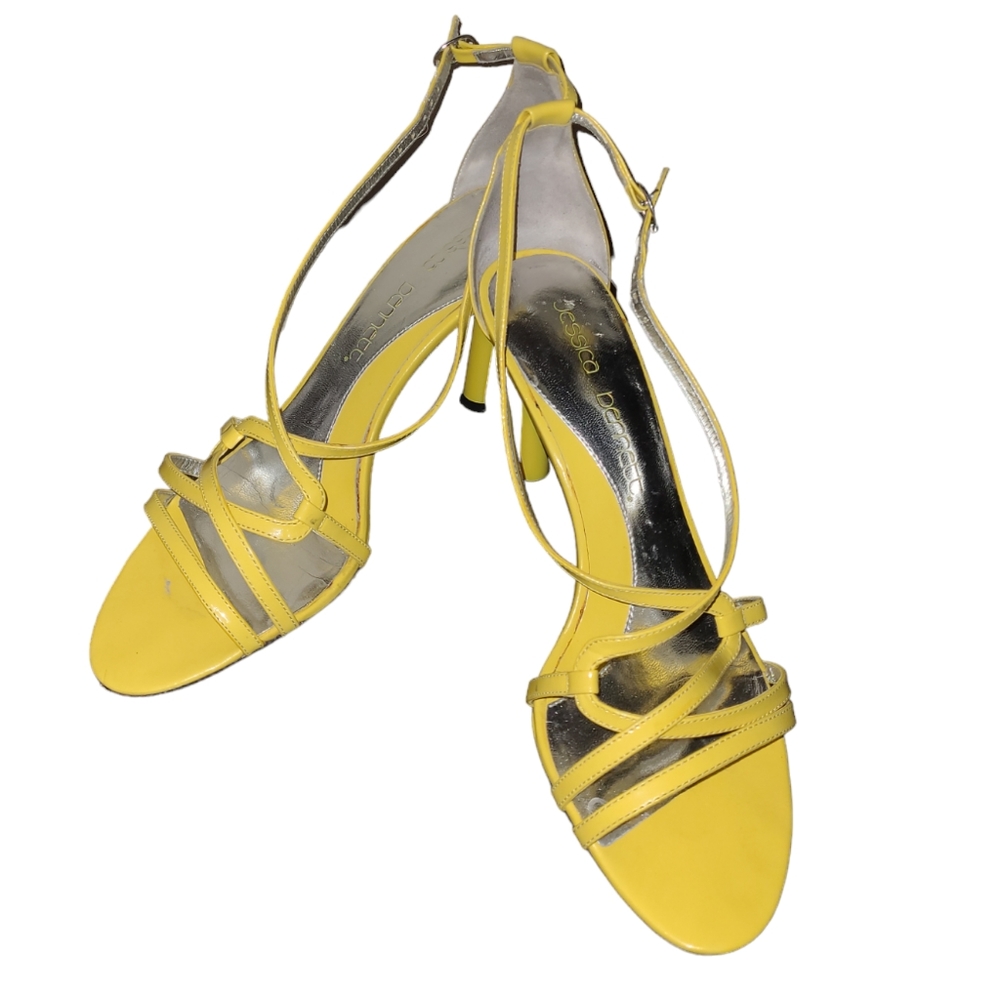 💛Jessica Bennett Patent Open Toe Heels💛Size 10